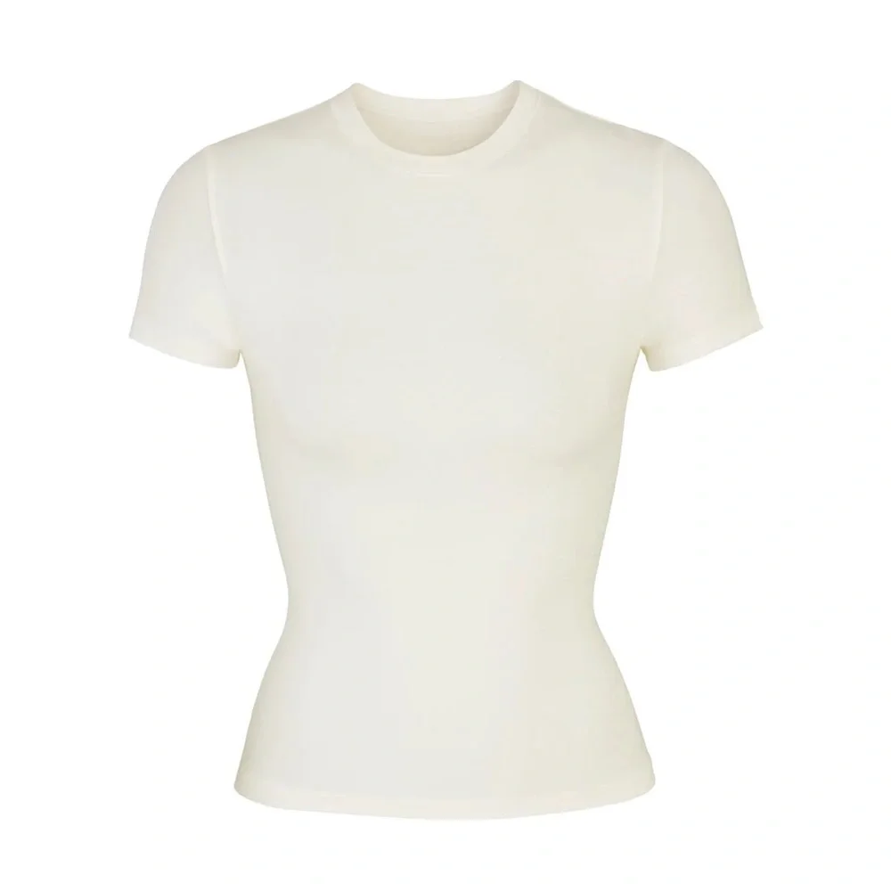 SKIMS Bone Cotton Jersey Tee - Picture 5 of 9